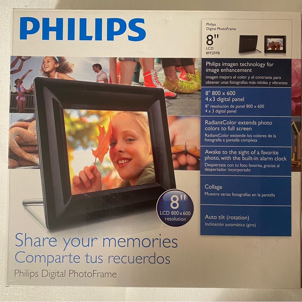 Philips Digital Photo Frame 8” LCD